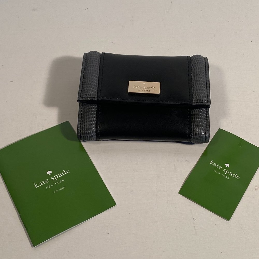 Kate Spade Darla Regatta Court Black Wallet / New